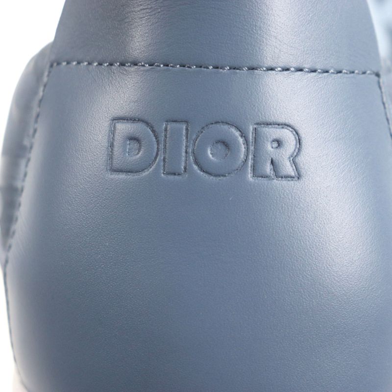 Dior Homme Nylon Leather Oblique Padet Snow Slipper Slip-on Blue Grey 41 — view 6