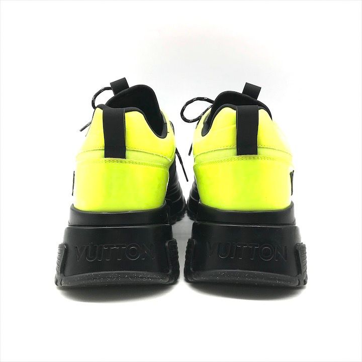 Louis Vuitton Run Away Pulse Line Sneakers Shoes Black Yellow — view 4