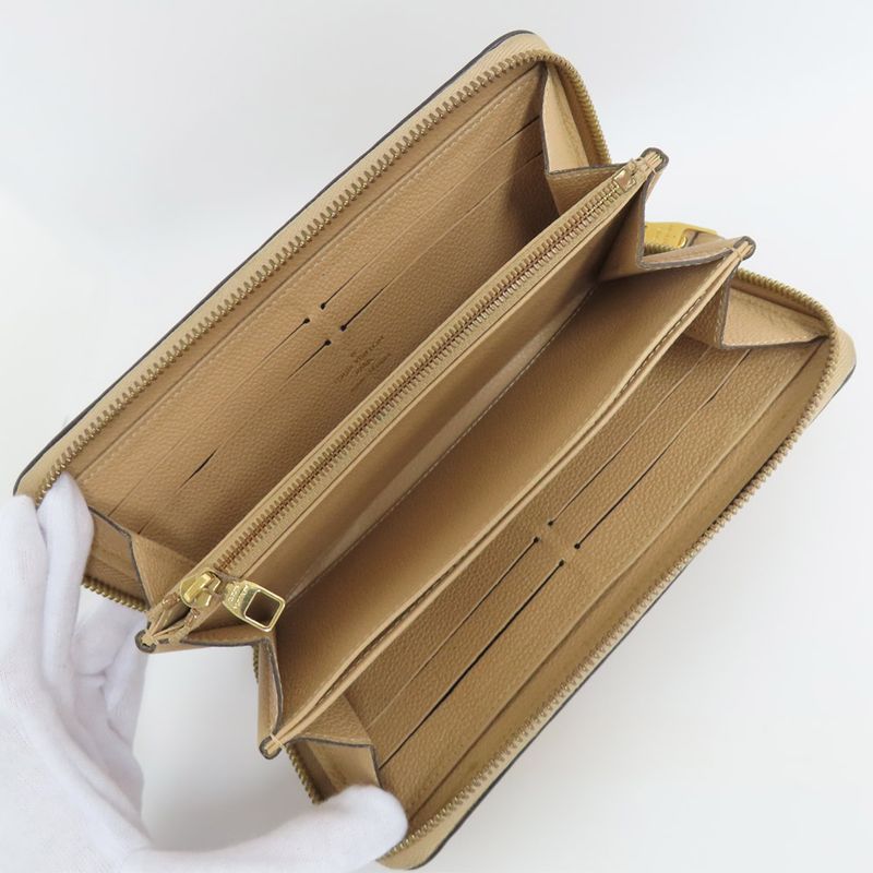 Louis Vuitton Zippy Wallet Monogram Empreinte Dune Beige Long — view 5