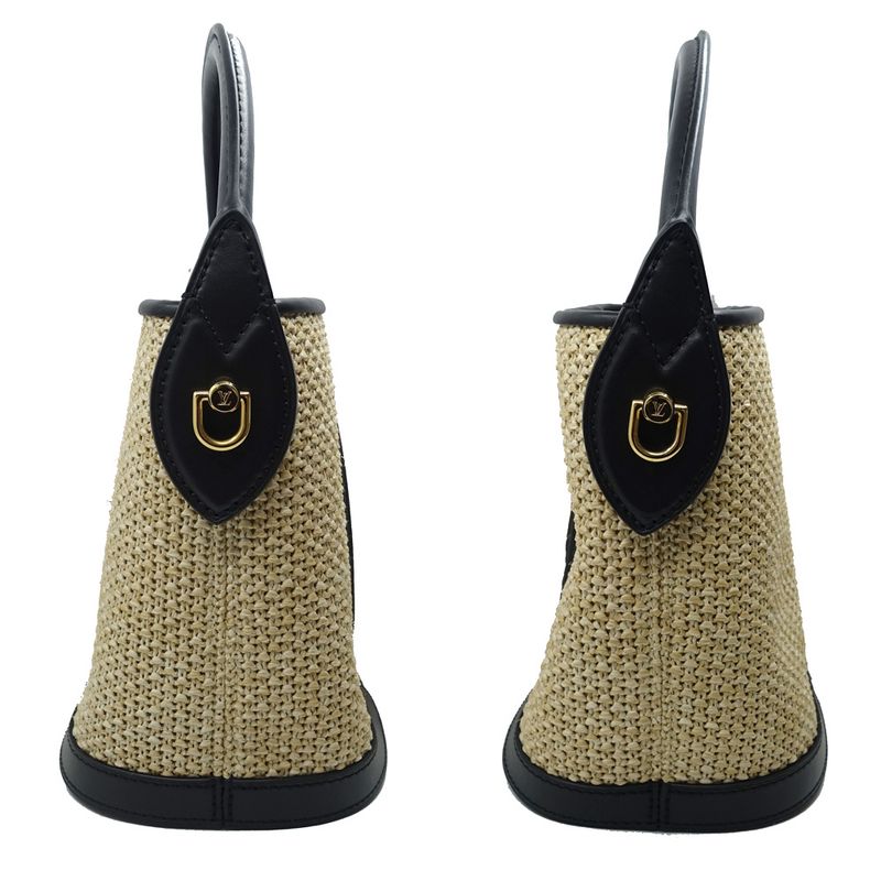 Louis Vuitton Petit Bucket 2-Way Bag Hand Shoulder RFID Raffia — view 4