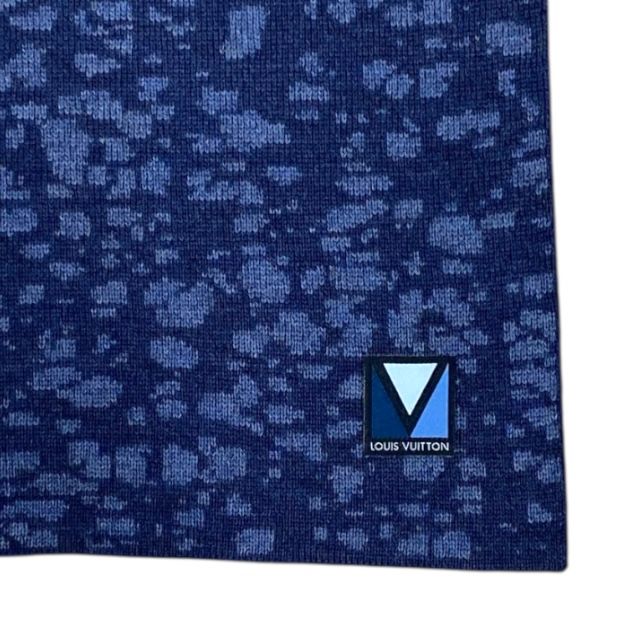 Louis Vuitton Scarf Stole Wool Navy Blue Quality — view 4