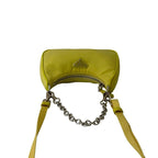 Prada Triangle Logo Hardware Nylon 2-Way Chain Mini Shoulder Bag
