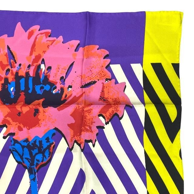Christian Dior Small Accessories Scarf Large Size D-flower Pop Flower Logo Silk — view 2
