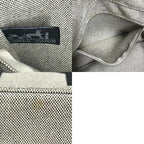 Hermes Handbag Sac Arne MM Toile Ash Black — view 9