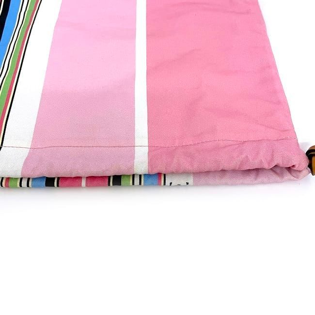 Loewe Draw String Bag Pink Stripe Large — view 6