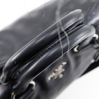Prada Logo Ws7654 Leather Black Tote Bag — view 5