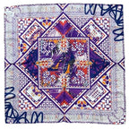 Christian Dior Stole Shawl Scarf Accessories Small Silk Pattern Purple Multicolo — view 6