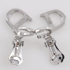 Christian Dior CD Logo Metal Silver 5.5 g Earrings — view 5