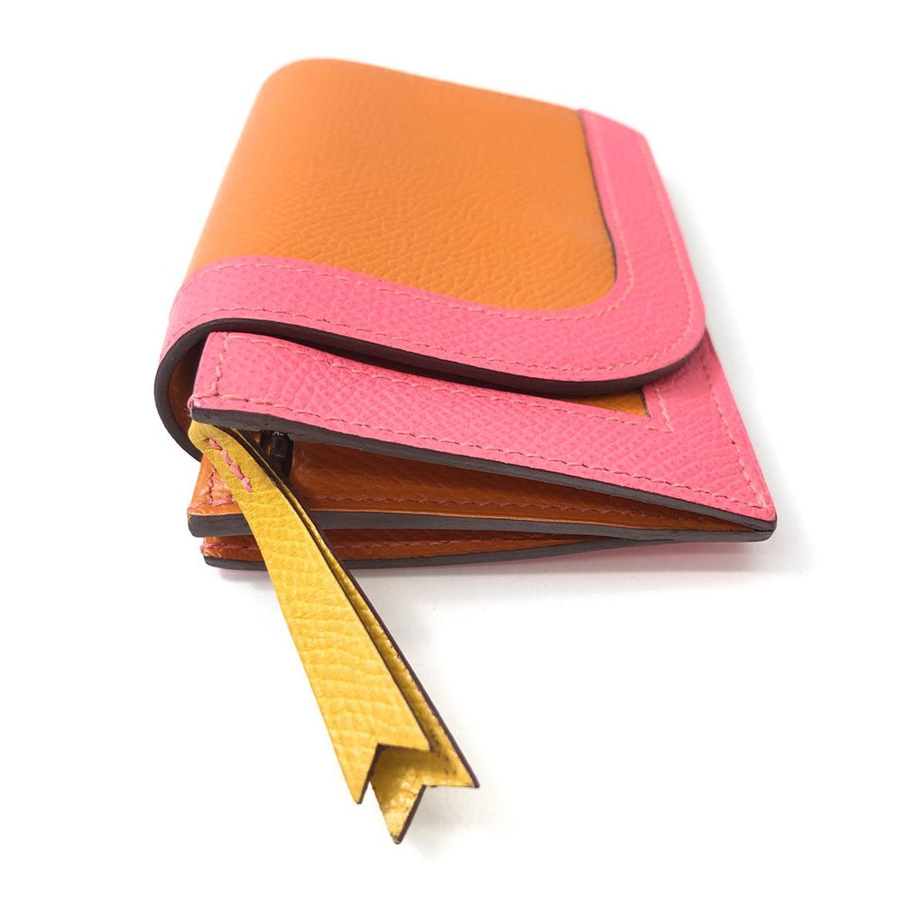 Hermes Camaille Mini Coin Case Veau Epsom Orange Pink — view 3