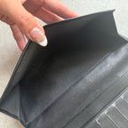 Chanel Bicolore Coco Mark Bifold Long Wallet W Hook Leather Quilted Black — view 9