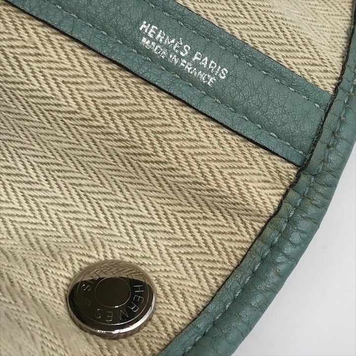 Hermes Garden Party PM Negonda Tote Purse Blue — view 9