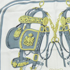 Hermes Scarf Carre 90 Silk Red Gold Gray Ceremonial Maitreya Apparel — view 3