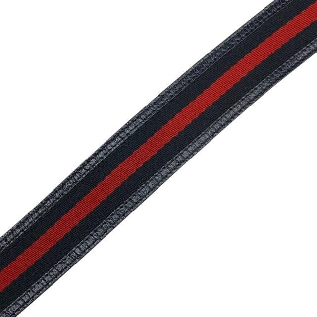Gucci Belt Accessories Small Interlocking G Stripe Leather Canvas Navy — view 8
