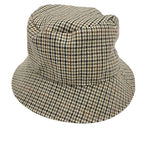 Celine Hat Wool Brown Logo Houndstooth Bucket — view 3