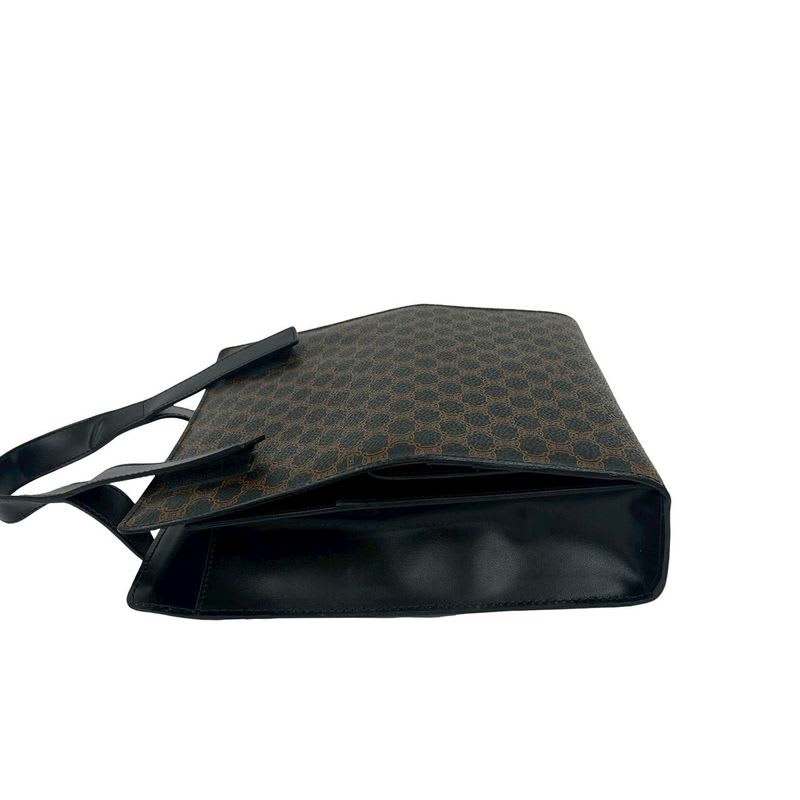 Celine Vintage Macadam Blason Pattern Leather Handbag Mini Tote Bag