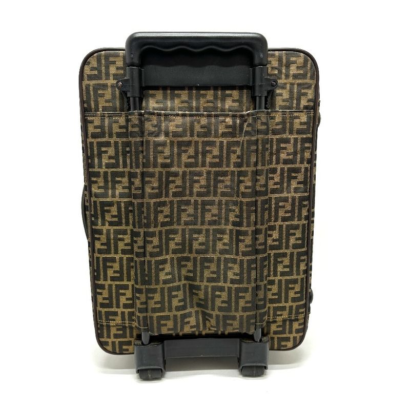 Fendi Carry-on Luggage Bag Zucca Pattern Canvas Brown Travel Suitcase — view 2