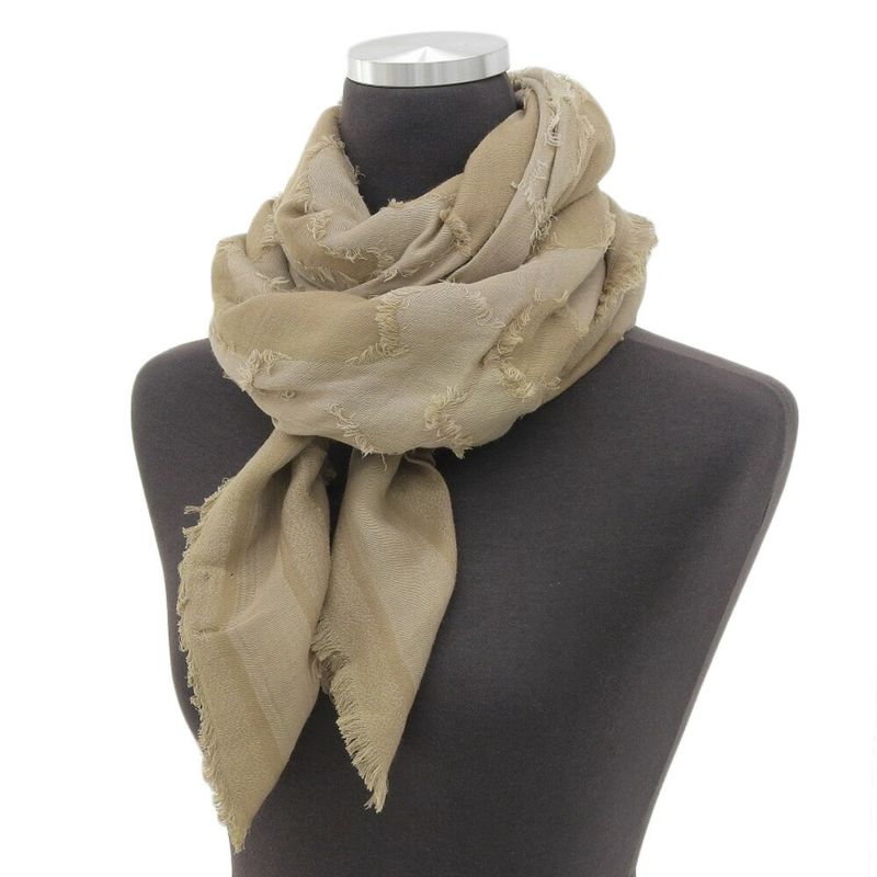 Christian Dior Item 2020 100% Cotton Logo Embroidery Shawl Long Scarf — view 2