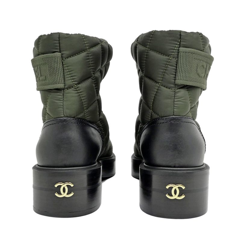 Chanel Shorts Khaki Black Coco Mark Size 37 Shoes — view 5