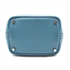Hermes Picotin Blue Jean Hand Bag Leatheed Bag Jeans — view 3