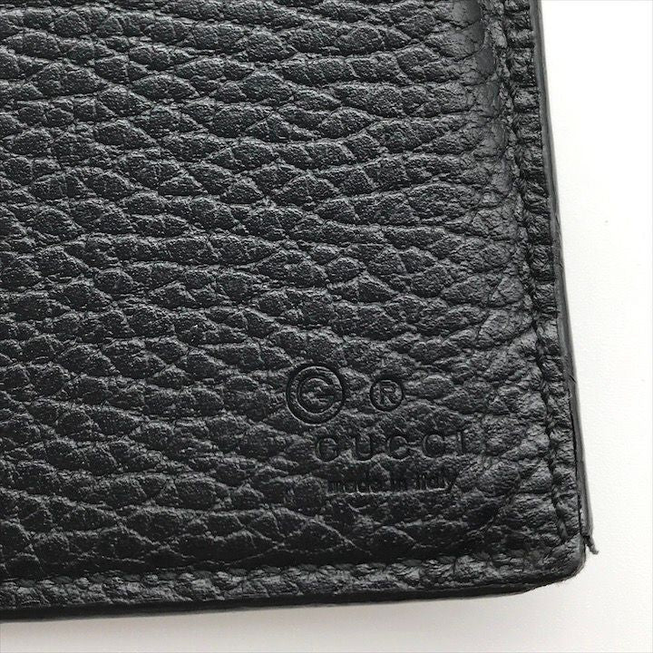 Gucci Inter Locking Leather Bifold Wallet Black — view 9