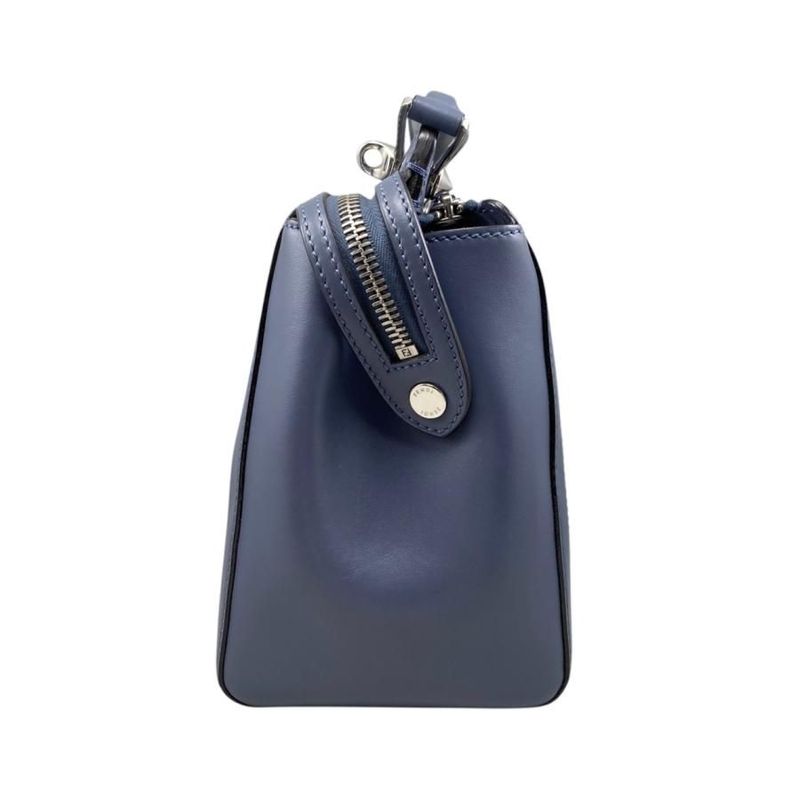 Fendi Shoulder Bag Dotcom 8 Bn293 Calf Leather Navy Blue Pink Beige — view 4