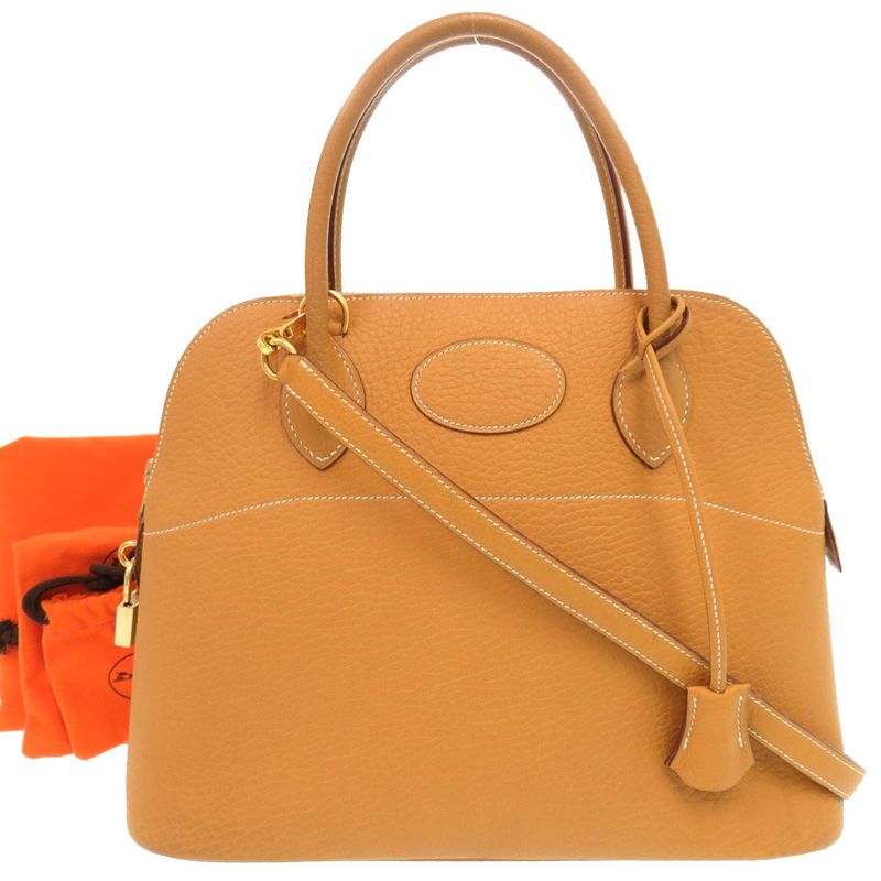 Hermes Bolide 31 Fjord Natural Sable Gold Hardware Handbag Brown — view 2