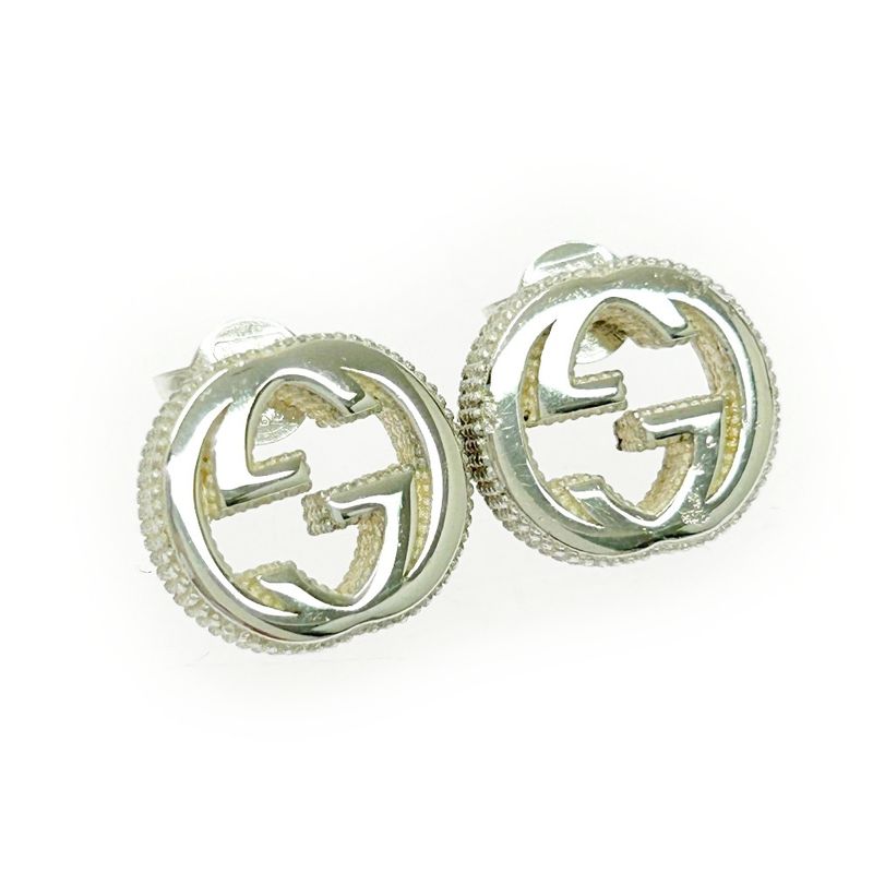 Gucci Silver Interlocking G Earrings 5.7 925 Engraved — view 4