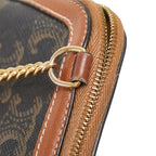Celine Triomphe Black Brown Leather — view 5