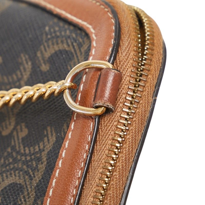 Celine Triomphe Black Brown Leather — view 5