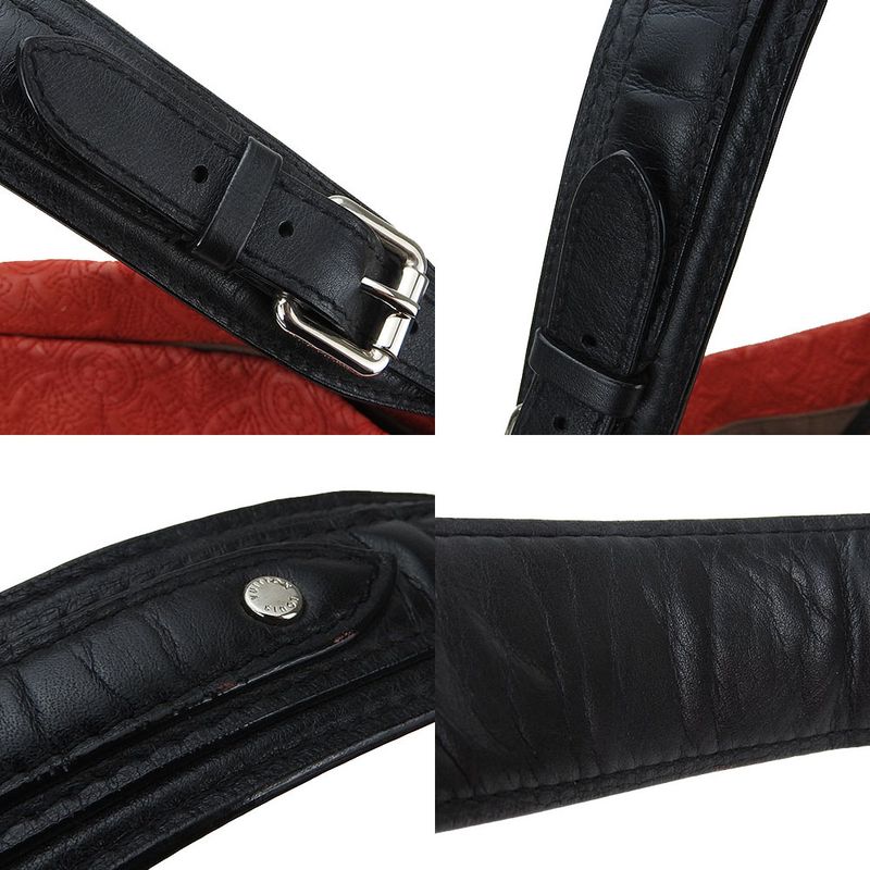 Louis Vuitton Shoulder Bag Hobo GM Monogram Anthea Leather Red Black — view 7