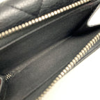 Chanel Quilted Caviar Leather Black Silver Hardware Trifold Wallet — view 4