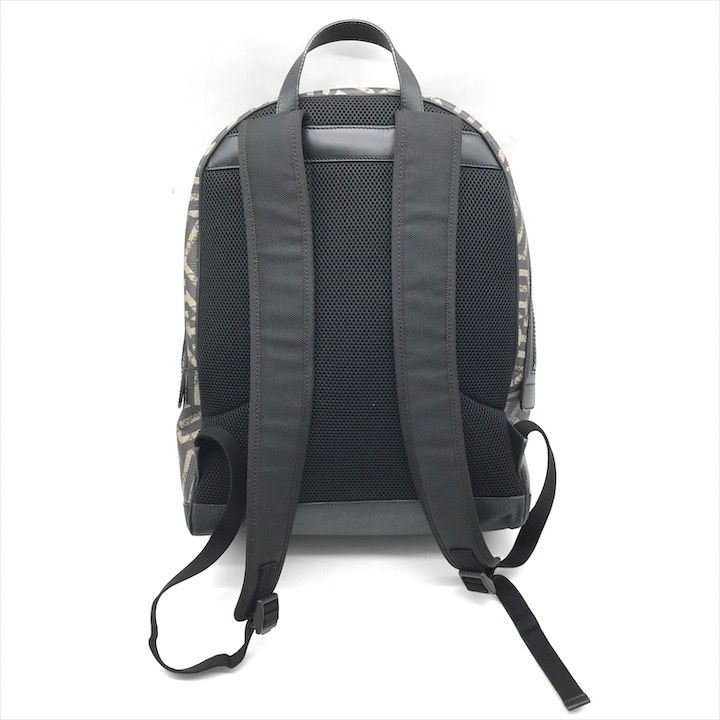 Gucci GG Supreme GG Carre Backpack Leather Khaki Beige Black — view 6