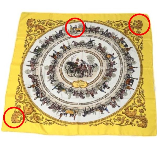 Hermes Carre 90 Scarf Ron Chien Walk To Yellow — view 7