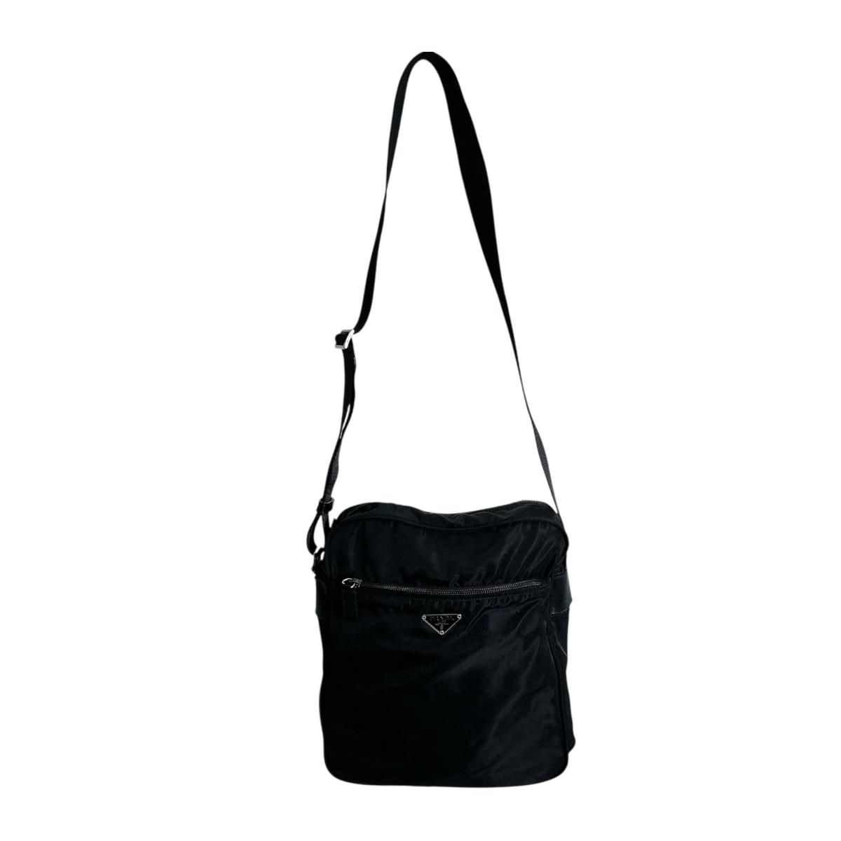 Prada Bt0168 Crossbody Body Bag Triangle Logo Shoulder Black — view 2