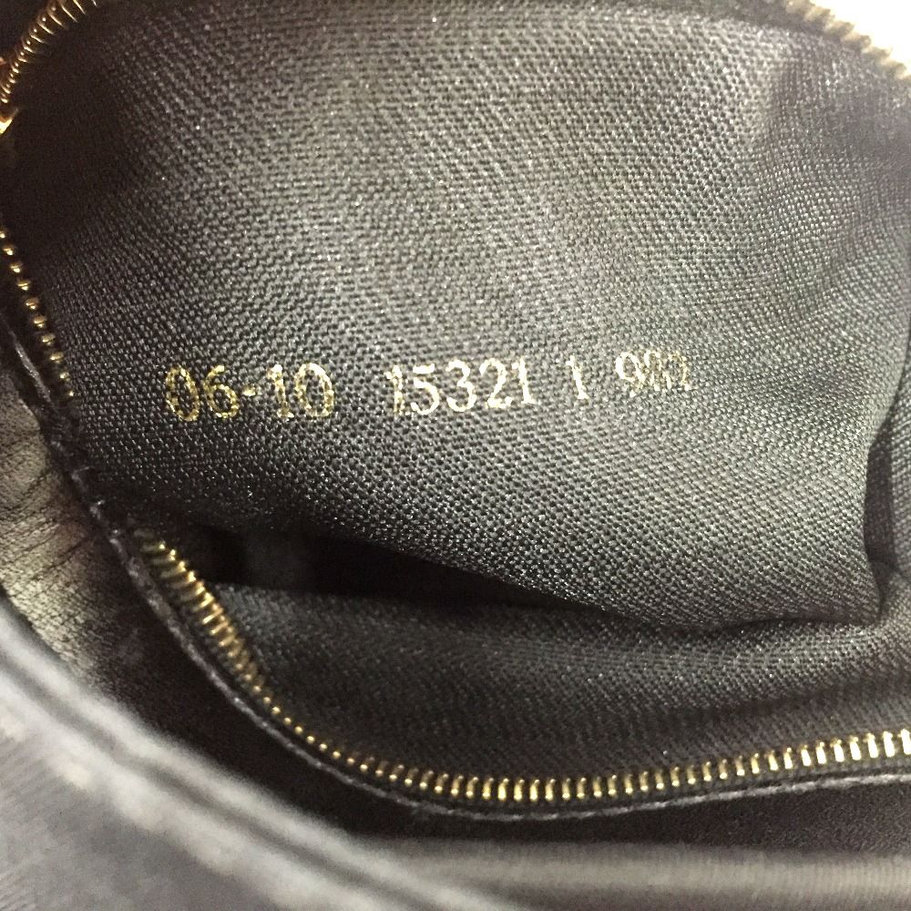 Fendi FF Logo Hardware Nylon Leather Bag 15321 Black — view 7