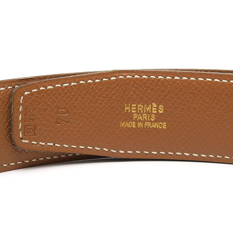 Hermes H Belt 70 Black And Gold B 1988 — view 5