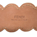 Fendi Flower Motif Leather Black 75 Belt 0753 — view 6