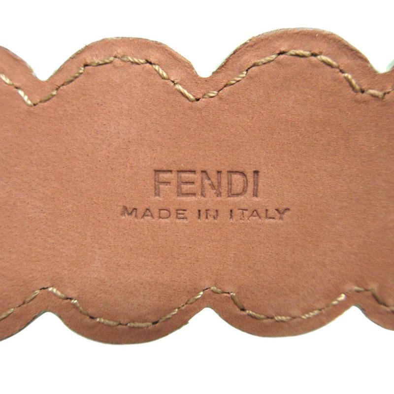 Fendi Flower Motif Leather Black 75 Belt 0753 — view 6