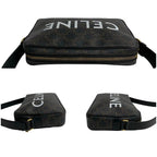 Celine Triomphe Messenger Medium Leather Mini Shoulder Bag Pochette Black 33540