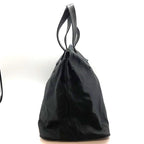 Prada Nylon Tote Handbag Triangle Plate Logo A4 Compartment Black Men — view 4