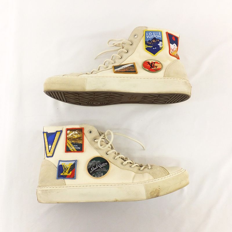 Louis Vuitton High Cut Sneakers Tattoo Line Patch Size 7 — view 4
