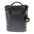 Chanel Caviar Leather Vanity Bag Black Handbag — view 3