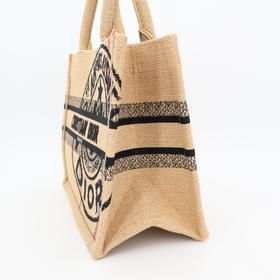 Christian Dior Book Tote Small Bag Jute Canvas — view 2