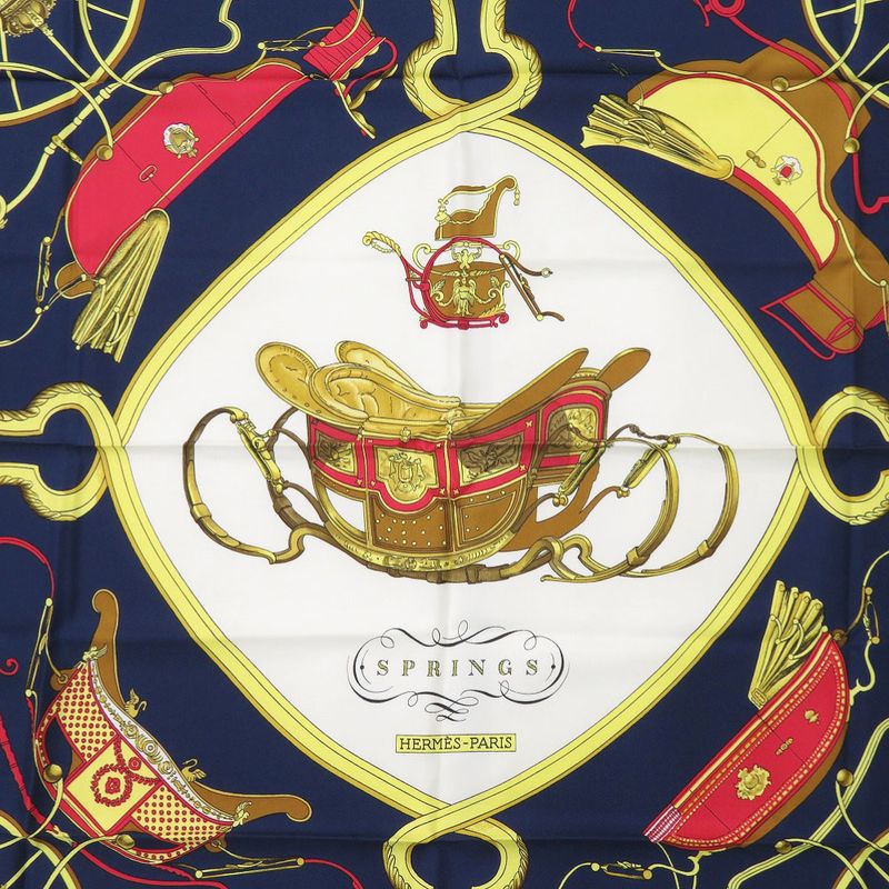 Hermes Carre 90 Springs Silk Multicolor Scarf 0777 — view 2