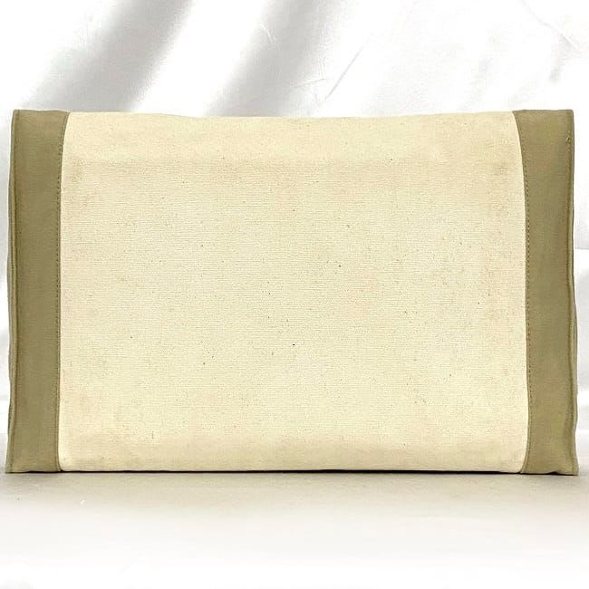Hermes Clutch Bag Tapidocel Beige White — view 4