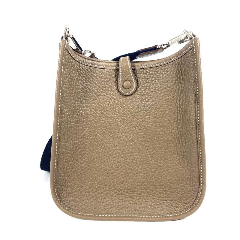 Hermes Shoulder Bag Evelyne TPM Amazon Long Taurillon Clemence Etoupes Grayish — view 2