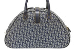 Dior Double Saddle Bag Trotter Canvas Leather Navy Gold — view 3