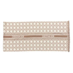 Christian Dior Scarf Cannage 31 Can205 I005 Logo Cashmere Wool Pink White — view 2