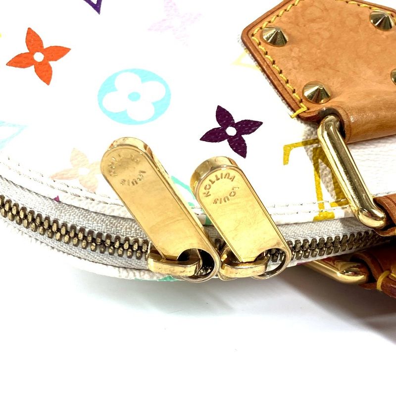 Louis Vuitton Handbag Alma Monogram Multicolor Canvas Bronze White — view 6