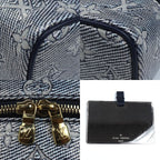 Louis Vuitton Monogram Laminated Jacquard Micro Vanity Shoulder Bag Navy — view 6